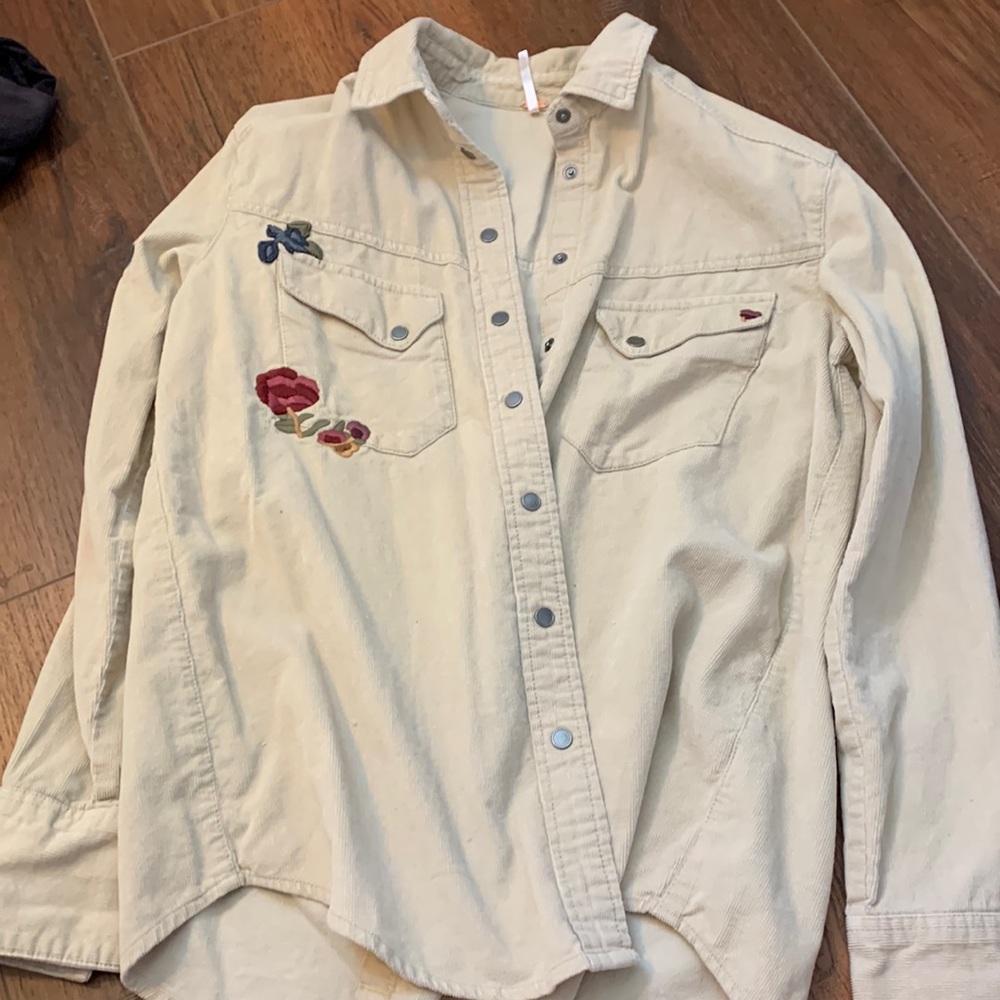 Free People Corduroy Button Up